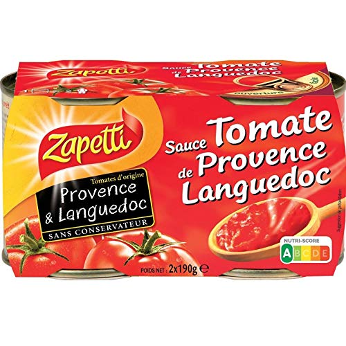 Zapetti - Salsa de tomate de 380 g, 5 unidades – Se vende en set – Envío gratis en Francia