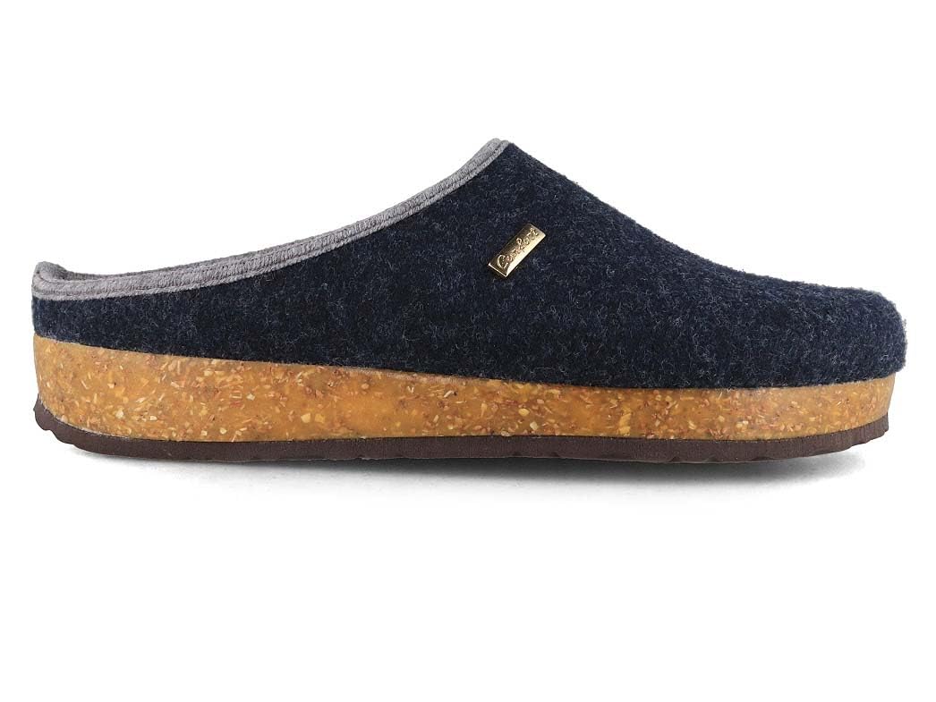 Herren Hausschuhe Komfort mit Kork-Fußbett Filz-Pantoffeln Clogs vegan