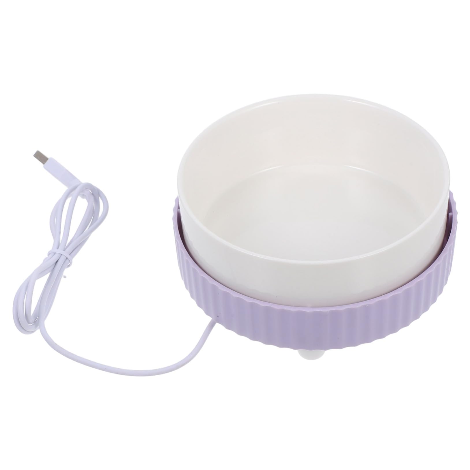 Hohopeti Ceramic Cat Bowl Heated Water Bowl Thermostat for Indoor/Outdoor 350ml Water Dispenser