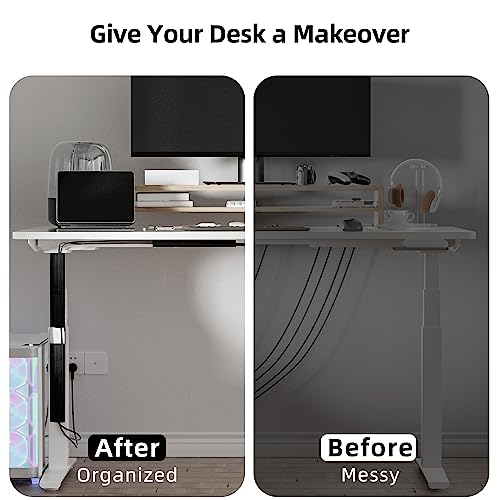 Image of YECAYE 157in Cable Management Cord Organizer, Cable Raceway, Black