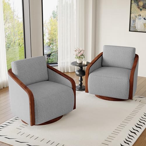 Sillón giratorio peluche gris