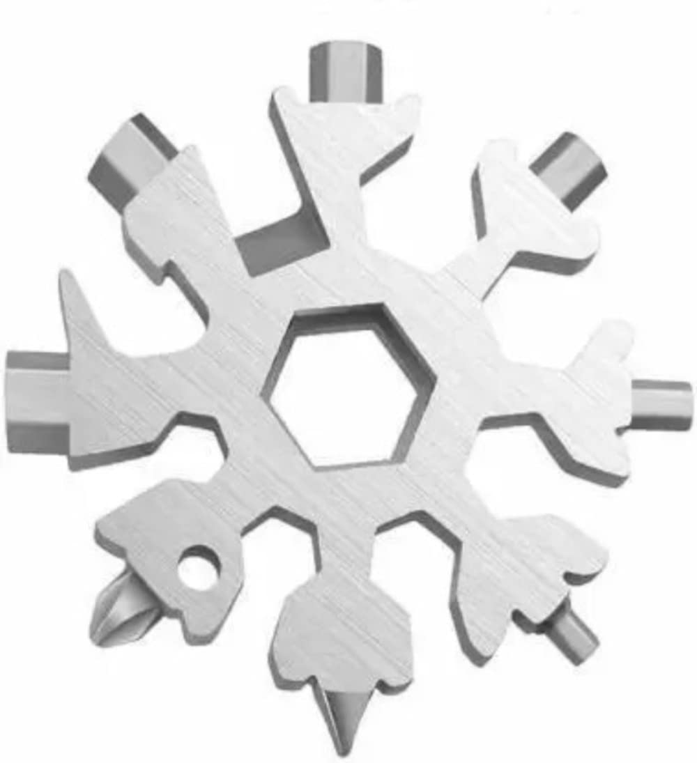 MORTON DEVIES 18 in 1 Stainless Steel Snowflake Wrench, Heavy Duty, Hex Wrench, Screwdriver, Allen Wrench, Portable, Daily Use, Keychain, Bottle Opener, Flat Screwdriver Kit/Wrench (Multi Colour) (B0BNG4GCP8) Amazon Price History, Amazon Price Tracker