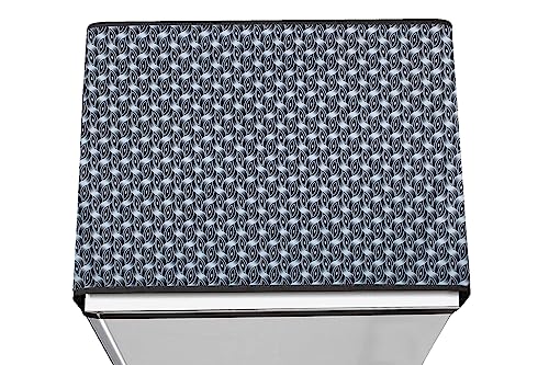 Image of Stylista Refridgerator top Cover Suitable for Samsung RR21C2H25S8 /HL, 189 Liter Fridge, Dimension (WXD) 71x109 CM, Interlocked Ropes Pattern Grey