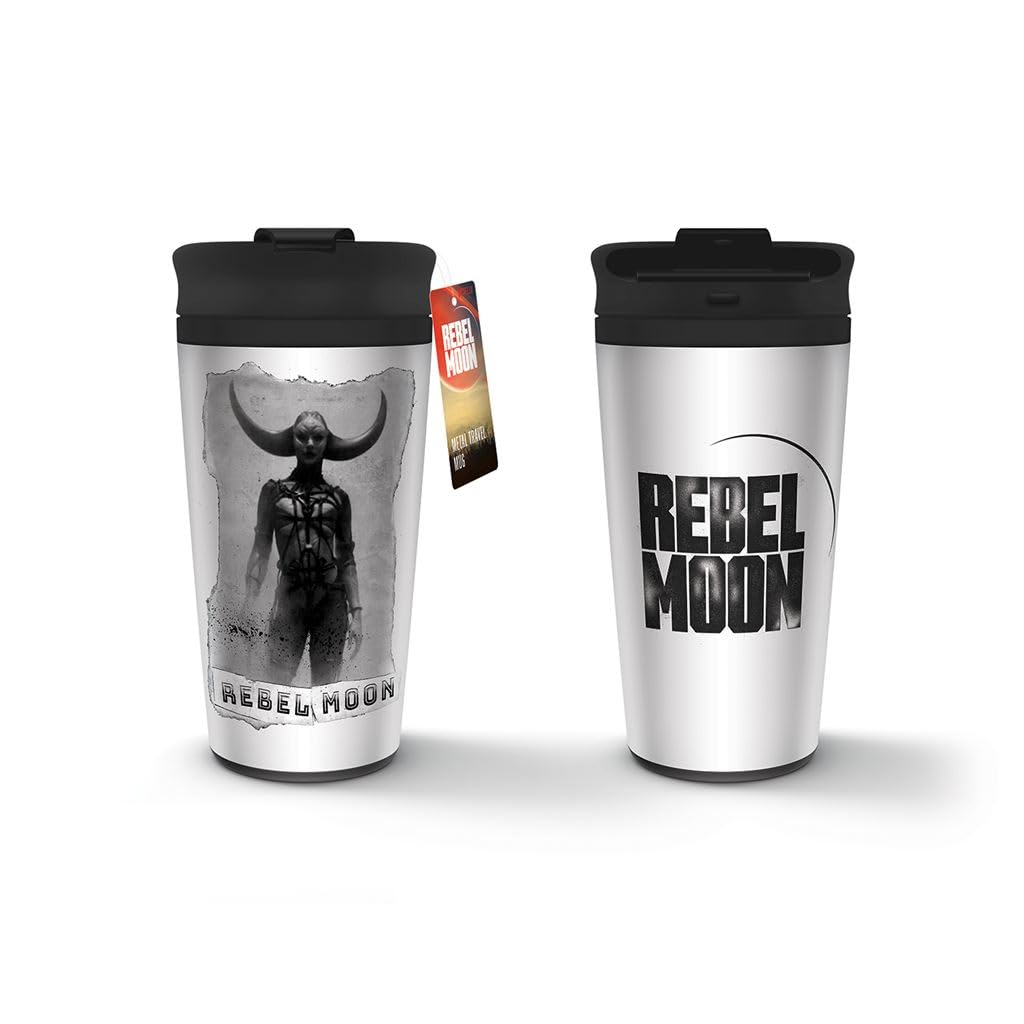 Pyramid International Rebel Moon Travel Coffee Mug (Horned Goddess Design) 16oz Metal Insulated Travel Coffee Mug - Official Merchandise