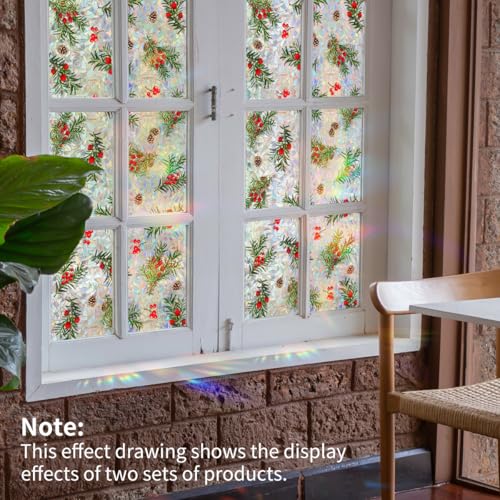 Vinilo decorativo navideño para ventana de 17.71x39.37 pulgadas miniatura 5