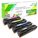 Produktbild 4-Farben-Set Kompatible Tonerkartuschen 055 CRG-055 CRG055 CRG 055 Standardkapazität 2300 Seiten Schwarz und 2100 Seiten CMY GREENPRINT für Canon MF741 MF742 MF743 MF744 MF745 MF746 LBP663 LBP664