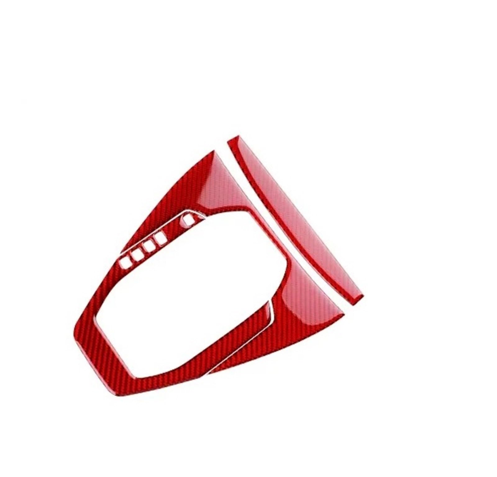Car Interior Moulding Trim for Mustang GT 2024 2025 Real Soft Carbon Fiber Sticker LHD RHD Car Gear Shift Panel Interior Accessories Interior Accessories(for Automatic Red)