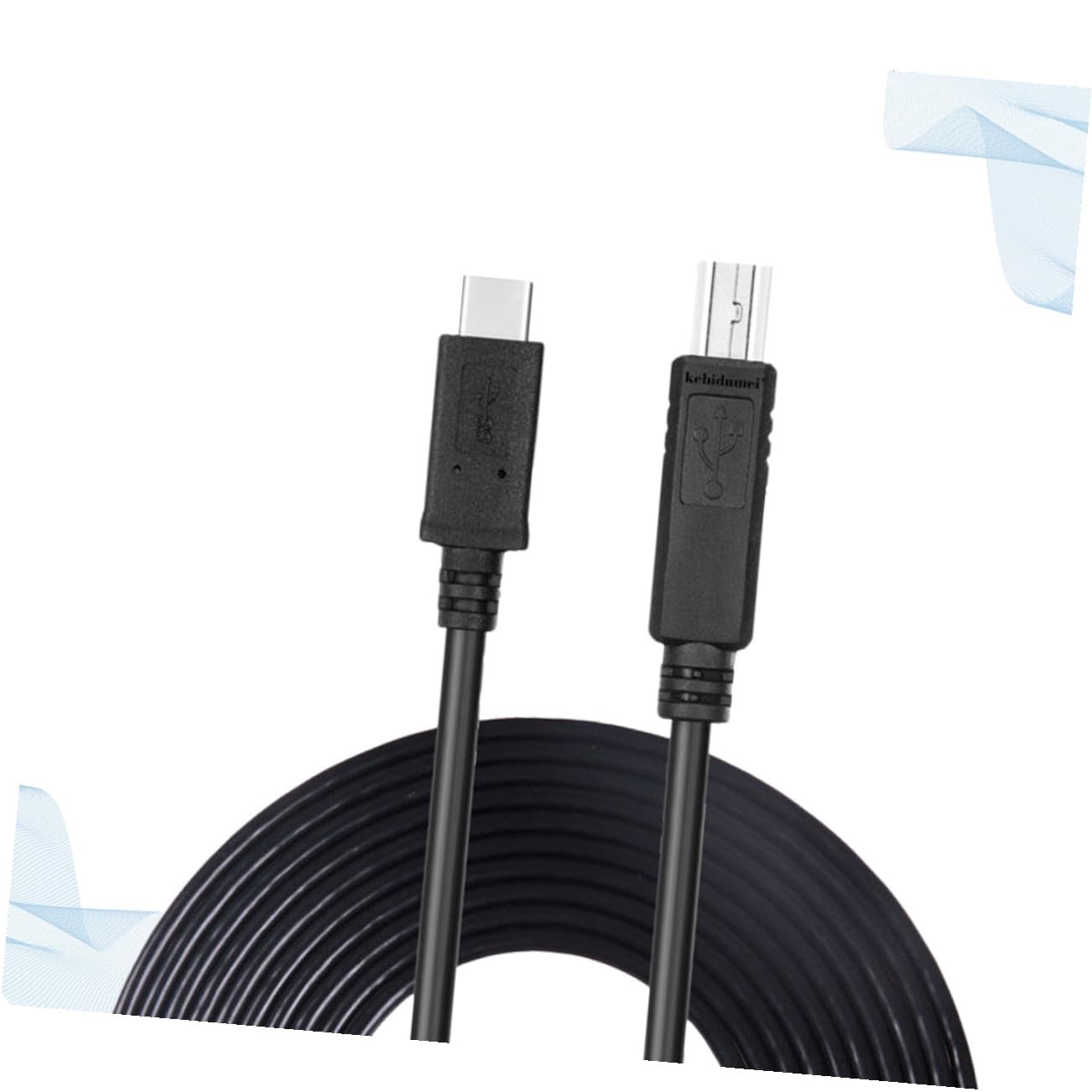 Hemobllo 2pezzi Cavo Stampa Usb Type-c Per Dispositivi Compatibili Cavo Scanner Usb Con Connettori Placcati e Materiale Resistente Alta Velocità Mbps