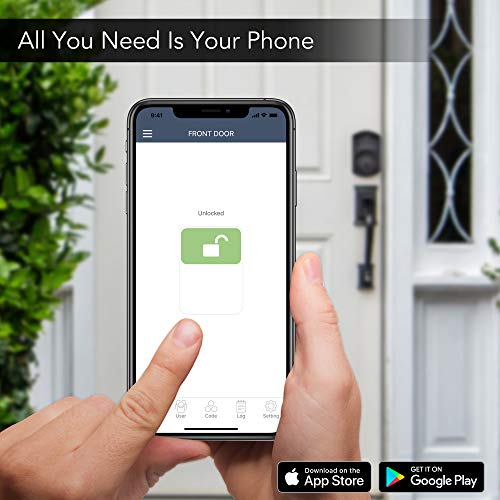 Reagle Smart Lock, Bluetooth Keypad Deadbolt, Apple HomeKit Certified, Works with Siri, iOS and Android - Dark Bronze