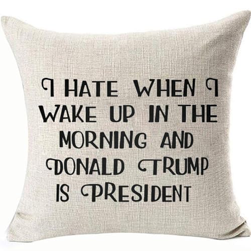 I Hate When I Wake Up Throw Pillowcases Pillowcovers for Sofa Couch 18x18 Office HomeDecorations Linen Removable Two Side Color:I Hate When I Wake Up