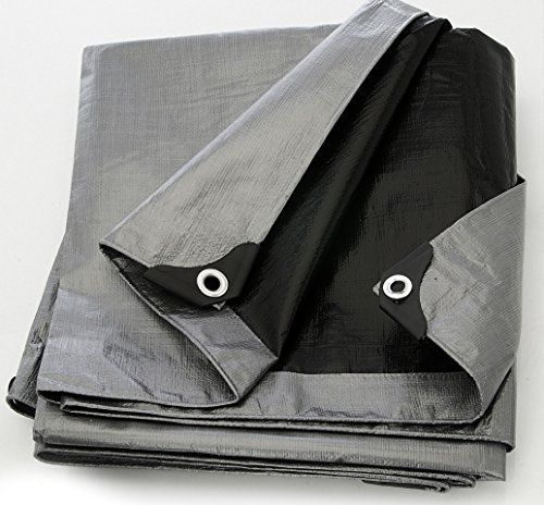 Tarp Cover Silver/Black 20X30 Heavy Duty 8 Mil Thick Material, Waterproof, Great for Tarpaulin Canopy Tent, Boat, RV or Pool Cover!!! by Trademark Supplies