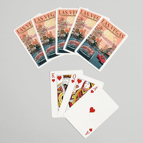 Lantern Press Las Vegas Naipes Poker 52 cartas miniatura 7