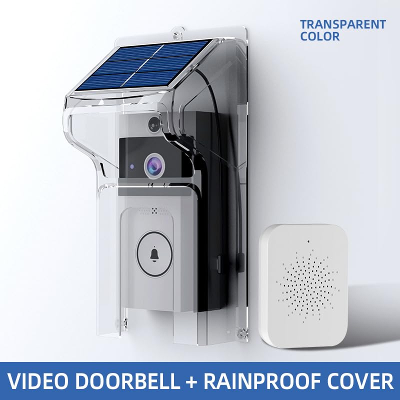 Sonnette solaire étanche avec housse transparente pour entrée maison - 2