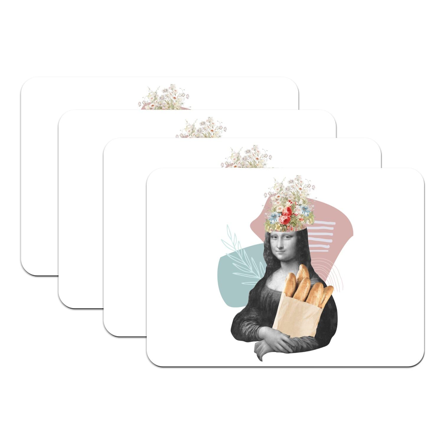Set de table caoutchouc blanc antidérapant pour éviter taches et rayures