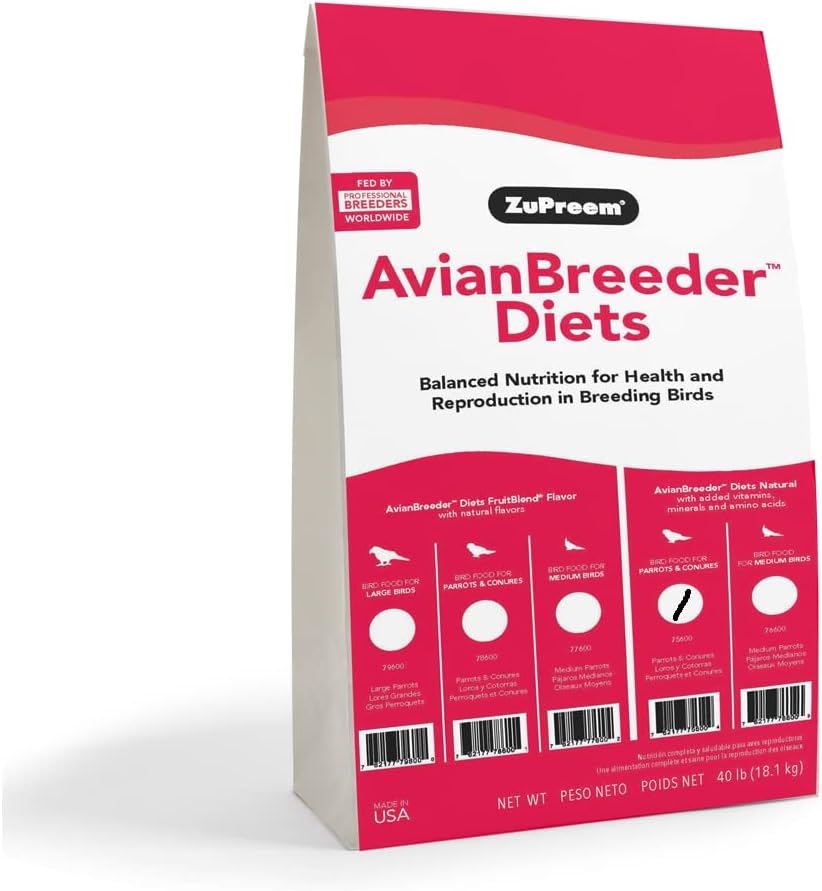 AvainBreeder Zupreem Food Parrots NAT Breeder Medium/Large 40#