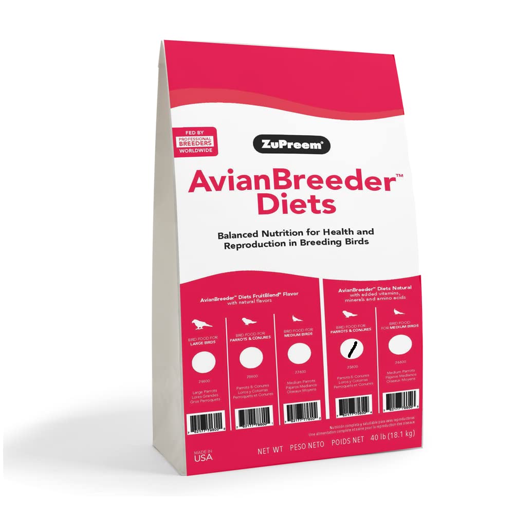 AvainBreeder Zupreem Food Parrots NAT Breeder Medium/Large 40#