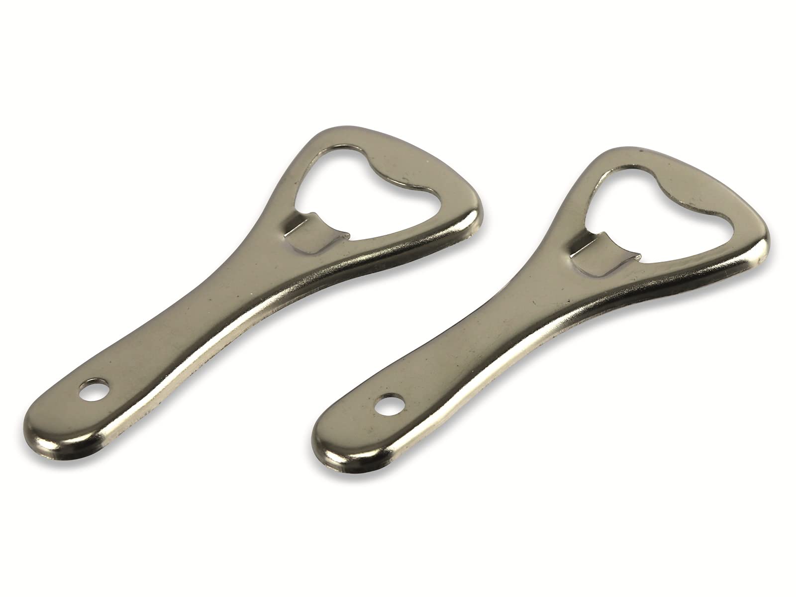 GET-IT Metal Bottle Opener 2-Piece Set, Silver