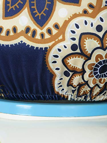 Image of Cortina Printed Water Can Cover | Dispenser Bottle Protector | Polyester Material | Elastic Closure | Environmental Friendly | Digitally Printed | 45cm x 42cm x 43cm | 20 Lts | 2Pc | Blue & Grey