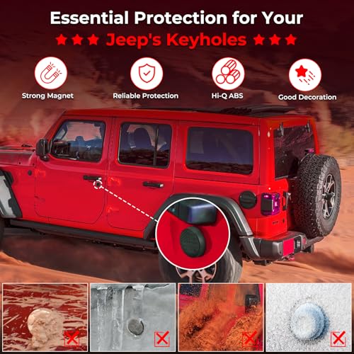 Image of CALBEAU Keyhole Covers Compatible with 2018-2025 Jeep Wrangler & Gladiator