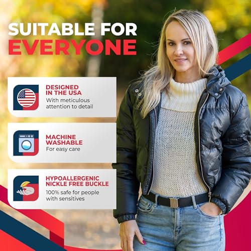 Image of ONE-BELT No Show Invisible Elastic Belts for Women & Men 1.30 inch inch adjustable Non Slip Zero Bulk. Designed in USA.