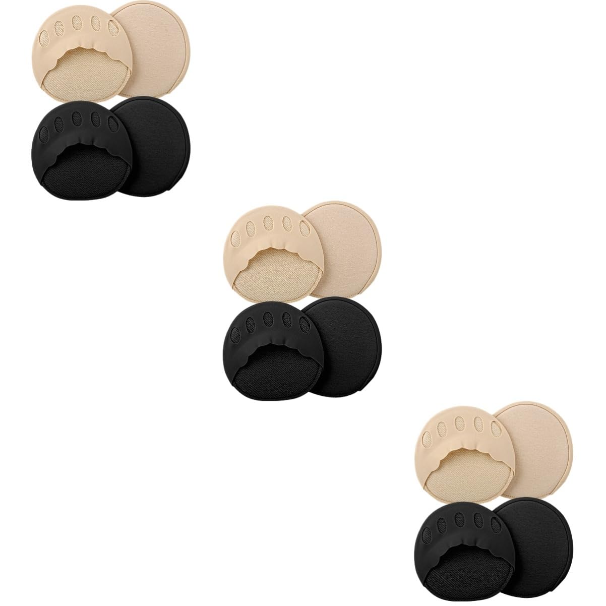 NOLITOY 3sets Invisible Socks Toe Slots Thin Half Socks for Women Men Breathable 2pairs*3