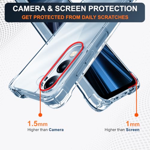 Image of CEDO Cover for iQOO Z10 Lite (5G) / Vivo T4 Lite (5G) | Camera Protection Shockproof Bumper-Edge | 360 Degree Protection Acrylic Crystal Clear TPU+PC | Transparent Back Case Backcover (Transparent)