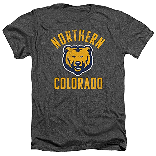 University of Northern Colorado Official UNC Bears Logo Unisex Adult Heather T Shirt,Charcoal Heather, Medium