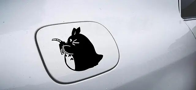 Autocollant Totoro pour bouchon de réservoir - Figurines Totoro - Noir