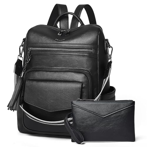 Shrrie Backpack Purse for Women Travel Faux Leather Fashion Backpack for Women,Convertible Crossbody Shoulder Bag for Ladies with Adjustable Strap for Work College