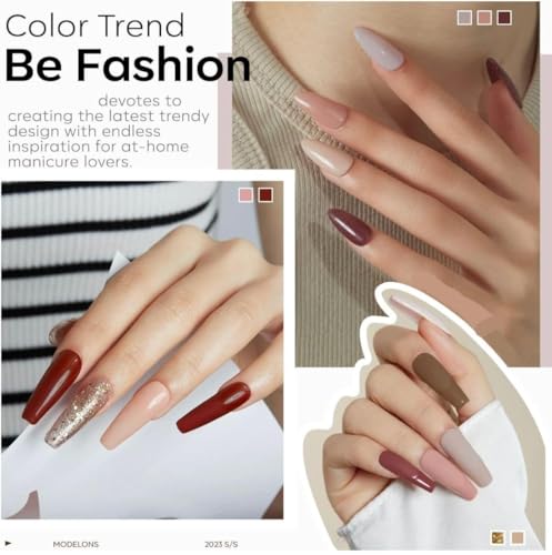 Image of Gel polish Nail Lacquer | Glossy Gel Finish | Rich Pigmentation | Chip Free | Quick Drying Formula | Long Lasting Nail Polish for Women 15ml set