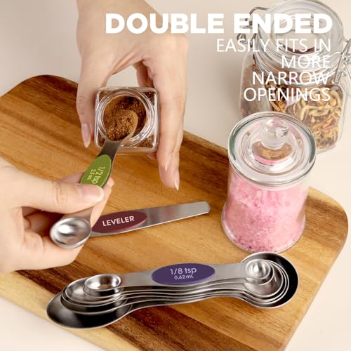 ChefAide Set of 8 Magnetic Measuring Spoons - Image 3