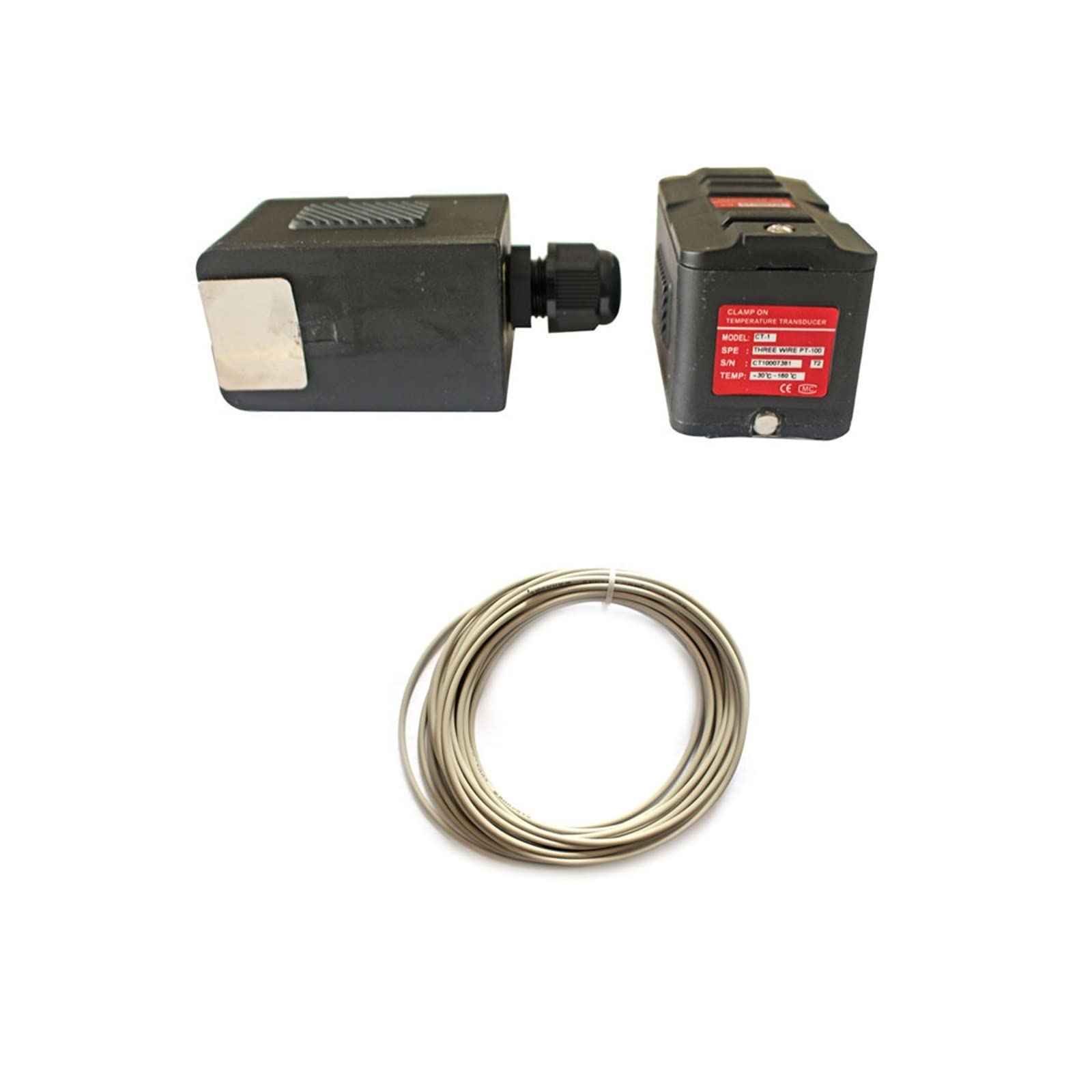 Medidor de Agua Transductor ultrasónico de Temperatura del Sensor del medidor de Flujo ultrasónico CT-1 PT100 (DN50-6000, -40~160 ℃), Utilizado con TUF-2000M o TUF-2000B