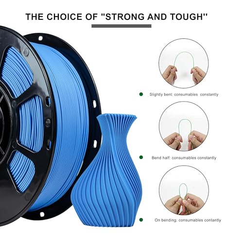 Image of iBOSS Matte PLA Plus Filament Dark Blue 1KG, 1.75mm 3D Printer Filament Dimensional Accuracy + /- 0.02mm, 1kg Carboard Spool (2.2lbs) for Most FDM 3D Printers