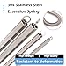 Purzen 304 Stainless Steel Tension Spring 5 Pack Extension Springs with Hooks Small Stretch Springs for Mechanical Repair Industrial Machinery Workshop Tools DIY,1.5mmx15mmx120mm