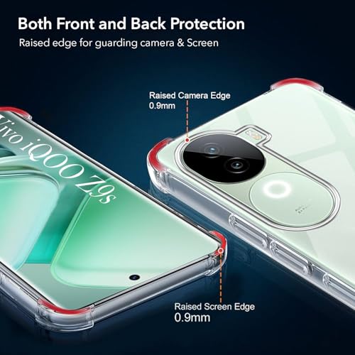 Image of Jkobi Shockproof Crystal-Clear Back Cover for Vivo iQOO Z9s (Anti Yellow Case | Drop & Camera Protection | Hard Polycarbonate)