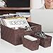 Sorbus Set of 9 Storage Baskets for Organizing, Mesh Hand-Woven Design, Linen Closet Organizers and Storage, Organizer Storage Baskets for Shelves, Variety Pack Organizers and Storage (Chocolate)