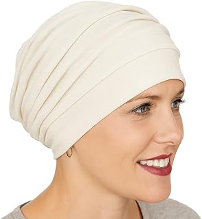 تربون من القطن الناعم بتصميم بكسرات بلون اوف وايت، مقاس واحد