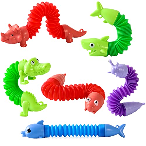 Image of Limskys Pop Tubes - Animal Fidget Toys, Sensory Toys for Toddlers 3-4, Party Favors for Kids 3-8