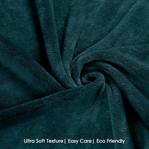 Image of HOUSSE Premium Microfiber Bath Towel - Extra Large 75x150cm Quick Dry Towels for Women Men & Kids | Super Soft Plush 550 GSM | Ultra Absorbent for Home Swimming Sports & Travel (Jungle Green)