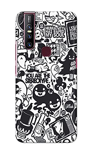 Image of Printed Hard Back Cover Case for Vivo V15 Back Cover (Mixed Cartoon) -1302