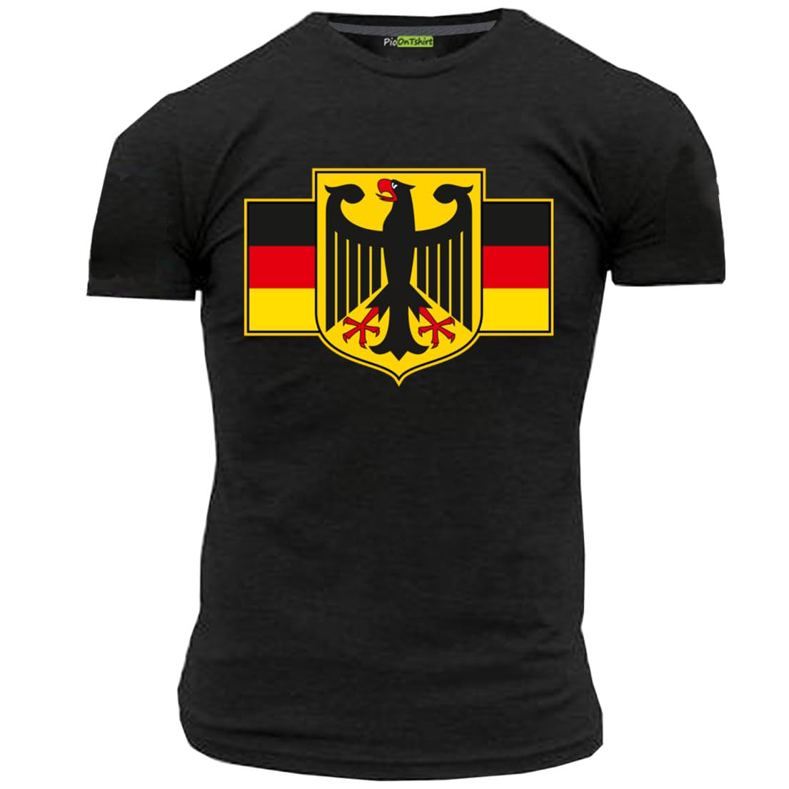 Vintage Germany German Flag Pride Gift T-Shirt for Men, Black, XL