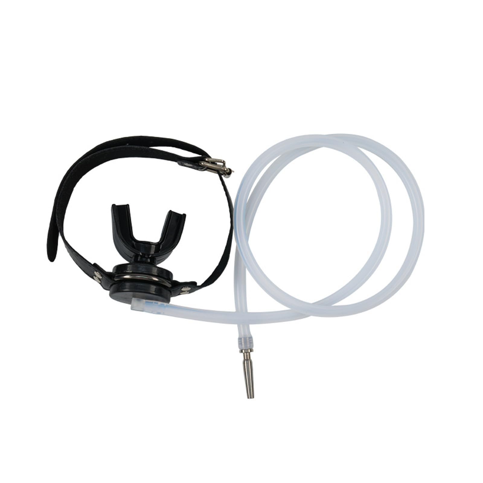 SM Bocca Plug Gag Maschera in Pelle con Dilatatore Pene Plug Piss Imbuto Bondage Sesso Orale Bocca Gag BDSM Giocattoli Erotici Sessuali for Donne Uomini Coppie(Schwarz)