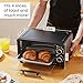 Elite Gourmet ETO490 9L/4 Slice Countertop Toaster Oven with 30-Minute Timer, Adjustable Temperature Control, Includes Baking Pan and Wire Rack, Bake, Broil, Toast, Black