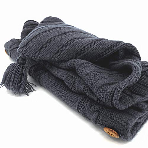 Image of XMWEALTHY Newborn Baby Wrap Swaddle Blanket Knit Wrap Blanket Bag Receiving Blankets Stroller Wrap for Baby Grey 0-6 Month