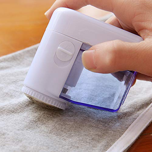 Fusselrasierer, Fusselentferner Fusselrasierer elektrisch mit USB Kabel aufladbare Auswechselbare Edelstahlklinge, Groß für Kleidung (Weiß) Cover