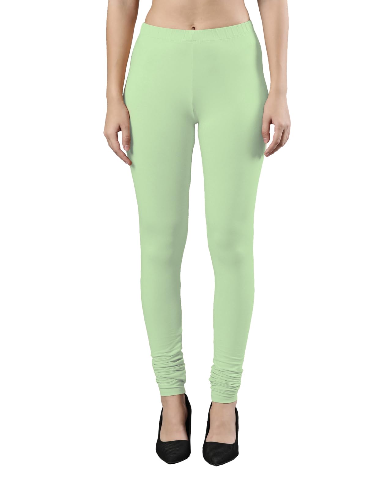 Body Hugging Churidar Legging, Soft and Comfortable Cotton Fabric with Elastic Waistband Closure, for Women,Pack of 1-image-35