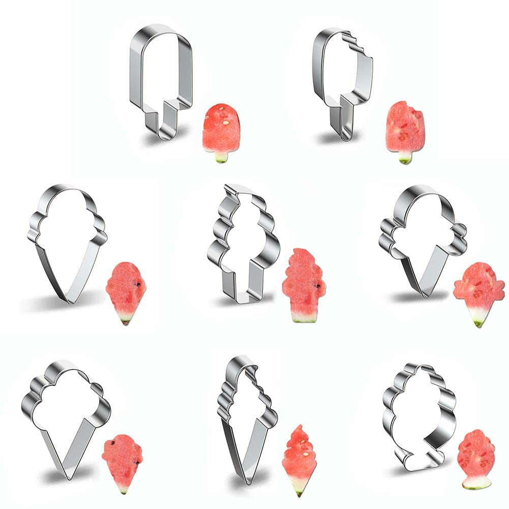 Set di 8 formine per biscotti a forma di ape, in acciaio inox, a forma di ape, alveare, vaso per miele, orso e fiore, esagonale, a nido d'ape, per feste, decorazioni per