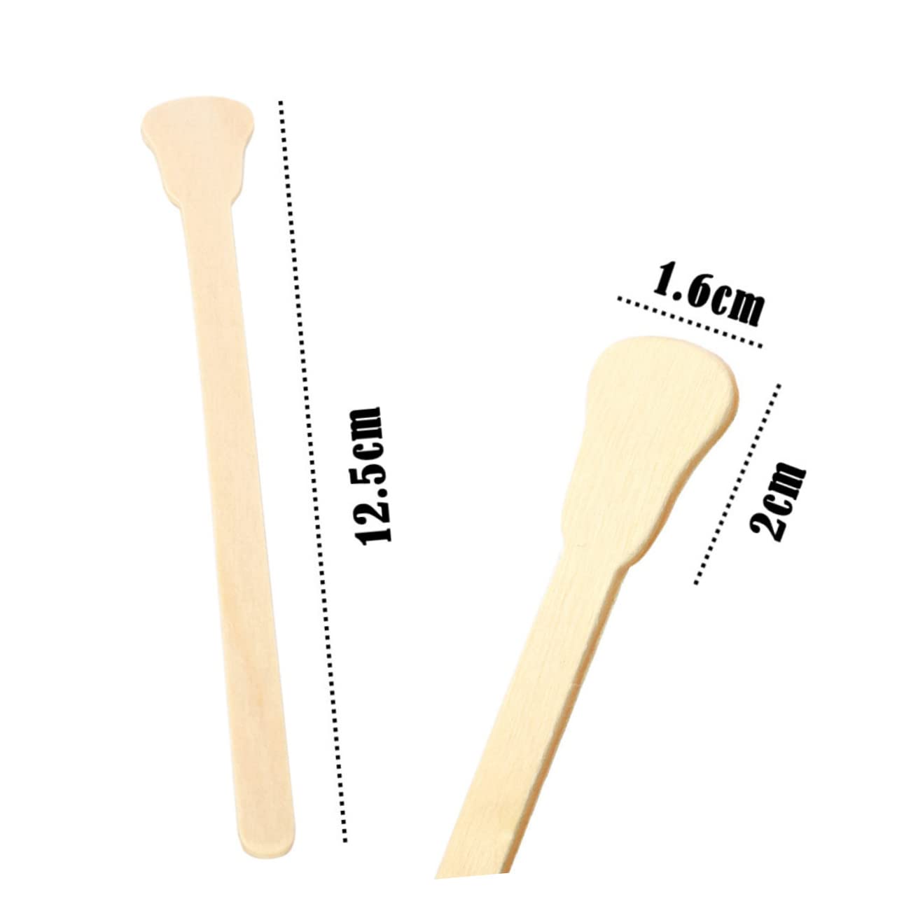 TOVINANNA 100pcs Wooden Waxing Spatulas Hair Removal Tools for Hot or Strip Wax Home Use Easy to Use