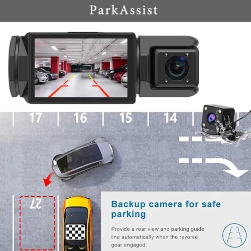 Image of Maizic Smarthome Triplex 4K 3 Channel Dash Cam WiFi Built-in G-Sensor, 1296P+1080P+1080P Front and Rear Inside Loop Recording, Triple Car Dash Camera, IR Night View, 24H Parking Monitor