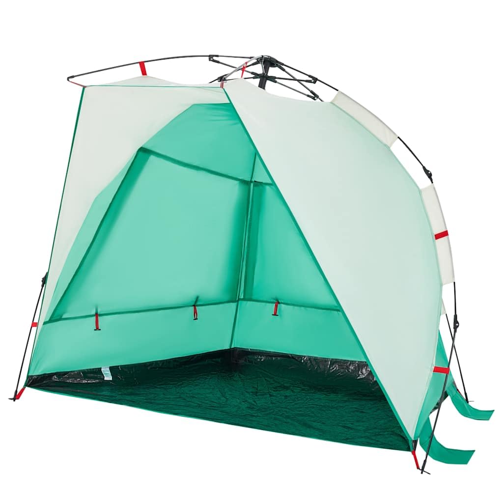 Namiot plażowy dla 2 osób, morska zieleń, Quick Release, namiot plażowy typu pop-up, wodoszczelny, poliester 190T z powłoką PU, przenośny namiot kempingowy dla dzieci, 200 x 128 x 146 cm